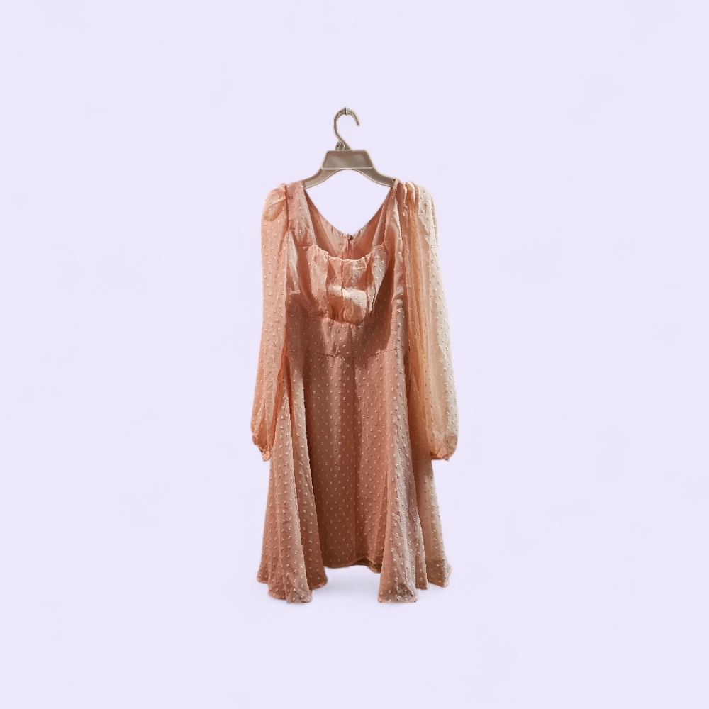 Elegant Peach Mini Dress